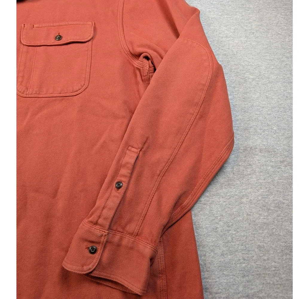 Outerknown Blanket Shirt Mens XXL Terracotta Orange Organic Cotton Button Up